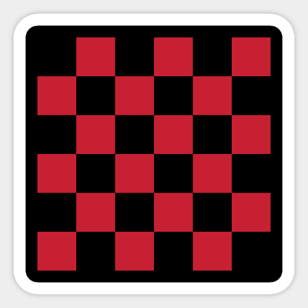 Red black checkerboard 2025
